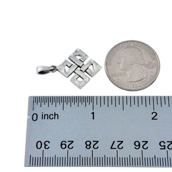 Vintage Sterling Silver 925 Celtic Knot Pendant - Picture 5 of 6